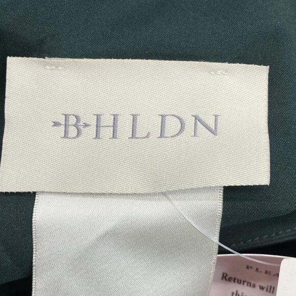 BHLDN Women’s Dylan One-Shoulder Stretch Satin Maxi Dress Emerald Green Size 20W - Picture 7 of 12